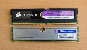 Ram DDR2 - 2G bus 800 Corsair / Team / Crucial tản nhiệt.