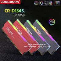 Tản nhiệt Ram CoolMoon CR-D134S 5V-ARGB, Led đồng bộ Mainboard hoặc Hub CoolMoon.