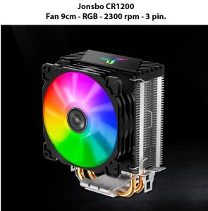 Tản nhiệt chip CPU Jonsbo CR1200 – RGB – Fan 9cm – 2 ống đồng.