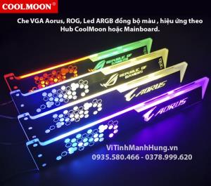 Che VGA, che nguồn CoolMoon, Led ARGB, đồng bộ màu và hiệu ứng theo Hub CoolMoon hoặc Maiboard.
