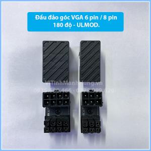 Đầu đảo góc 180 độ ULMOD cho VGA 6 pin / 8 pin, có bọc nhựa.