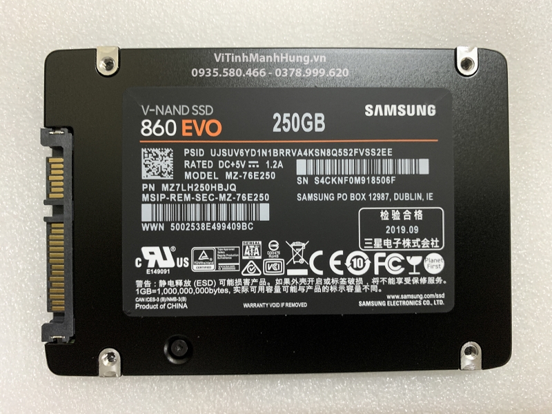 SSD Samsung 860 Evo – 250G – Sata 3 ( NEW )