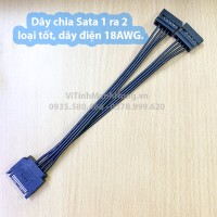 Dây chia 1 đầu Sata ra 2 đầu Sata, dài 20cm - Sata to 2 Sata.