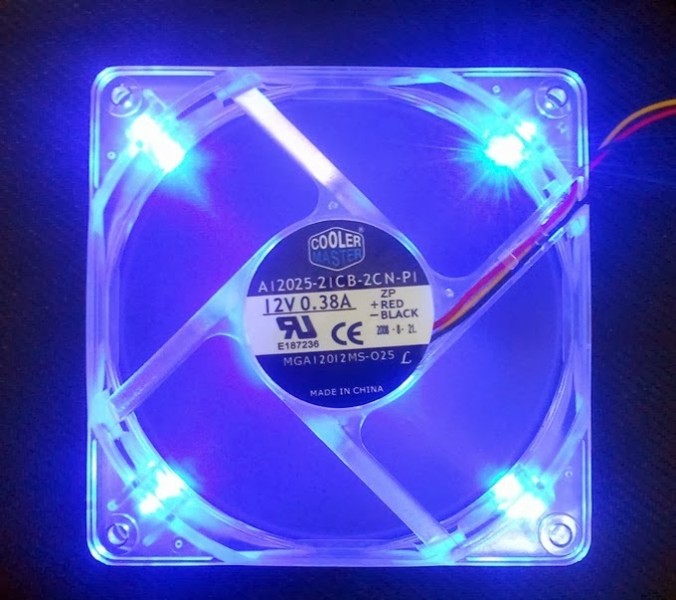 Fan Led 12cm Cooler Master 2000rpm - Xanh Dương.